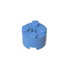 Brick Round 2 x 2 with Axle Hole #6143 Brick Round 2 x 2 with Axle Hole #6143 - 52-Medium Blue Lego Block Sets Alternative