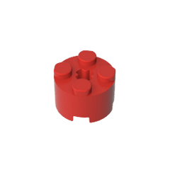 Brick Round 2 x 2 with Axle Hole #6143 Brick Round 2 x 2 with Axle Hole #6143 - 10-Red Lego Block Sets Alternative