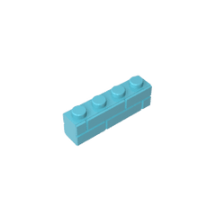 Brick Special 1 x 4 with Masonry Brick Profile #15533 Brick Special 1 x 4 with Masonry Brick Profile #15533 - 46-Medium Azure Lego Block Sets Alternative