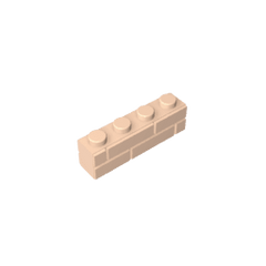 Brick Special 1 x 4 with Masonry Brick Profile #15533 Brick Special 1 x 4 with Masonry Brick Profile #15533 - 32-Light Flesh Lego Block Sets Alternative
