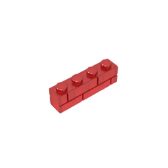 Brick Special 1 x 4 with Masonry Brick Profile #15533 Brick Special 1 x 4 with Masonry Brick Profile #15533 - 110-Trans Red Lego Block Sets Alternative