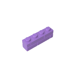 Brick Special 1 x 4 with Masonry Brick Profile #15533 Brick Special 1 x 4 with Masonry Brick Profile #15533 - 62-Medium Lavender Lego Block Sets Alternative