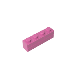 Brick Special 1 x 4 with Masonry Brick Profile #15533 Brick Special 1 x 4 with Masonry Brick Profile #15533 - 12-Dark Pink Lego Block Sets Alternative