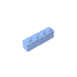 Brick Special 1 x 4 with Masonry Brick Profile #15533 Brick Special 1 x 4 with Masonry Brick Profile #15533 - 53-Bright Light Blue Lego Block Sets Alternative