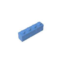 Brick Special 1 x 4 with Masonry Brick Profile #15533 Brick Special 1 x 4 with Masonry Brick Profile #15533 - 52-Medium Blue Lego Block Sets Alternative