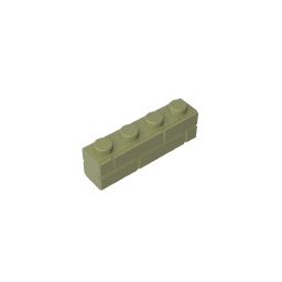 Brick Special 1 x 4 with Masonry Brick Profile #15533 Brick Special 1 x 4 with Masonry Brick Profile #15533 - 49-Olive Green Lego Block Sets Alternative