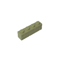 Brick Special 1 x 4 with Masonry Brick Profile #15533 Brick Special 1 x 4 with Masonry Brick Profile #15533 - 49-Olive Green Lego Block Sets Alternative