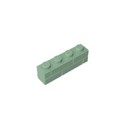 Brick Special 1 x 4 with Masonry Brick Profile #15533 Brick Special 1 x 4 with Masonry Brick Profile #15533 - 48-Sand Green Lego Block Sets Alternative