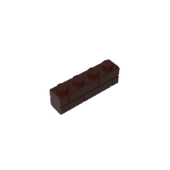 Brick Special 1 x 4 with Masonry Brick Profile #15533 Brick Special 1 x 4 with Masonry Brick Profile #15533 - 82-Dark Brown Lego Block Sets Alternative