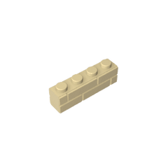 Brick Special 1 x 4 with Masonry Brick Profile #15533 Brick Special 1 x 4 with Masonry Brick Profile #15533 - 31-Tan Lego Block Sets Alternative