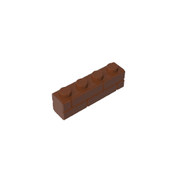 Brick Special 1 x 4 with Masonry Brick Profile #15533 Brick Special 1 x 4 with Masonry Brick Profile #15533 - 81-Reddish Brown Lego Block Sets Alternative