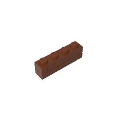 Brick Special 1 x 4 with Masonry Brick Profile #15533 Brick Special 1 x 4 with Masonry Brick Profile #15533 - 81-Reddish Brown Lego Block Sets Alternative