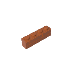Brick Special 1 x 4 with Masonry Brick Profile #15533 Brick Special 1 x 4 with Masonry Brick Profile #15533 - 83-Dark Orange Lego Block Sets Alternative