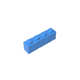 Brick Special 1 x 4 with Masonry Brick Profile #15533 Brick Special 1 x 4 with Masonry Brick Profile #15533 - 51-Dark Azure Lego Block Sets Alternative