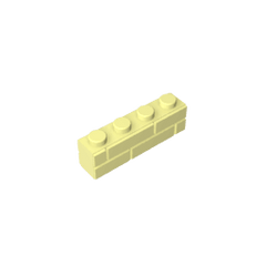 Brick Special 1 x 4 with Masonry Brick Profile #15533 Brick Special 1 x 4 with Masonry Brick Profile #15533 - 33-Bright Light Yellow Lego Block Sets Alternative