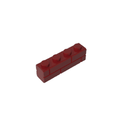 Brick Special 1 x 4 with Masonry Brick Profile #15533 Brick Special 1 x 4 with Masonry Brick Profile #15533 - 14-Dark Red Lego Block Sets Alternative
