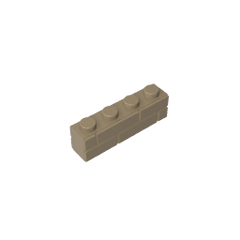 Brick Special 1 x 4 with Masonry Brick Profile #15533 Brick Special 1 x 4 with Masonry Brick Profile #15533 - 34-Dark Tan Lego Block Sets Alternative