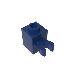 Brick Special 1 x 1 with Clip Vertical [Thick U Clip, Solid Stud] #60475 Brick Special 1 x 1 with Clip Vertical [Thick U Clip, Solid Stud] #60475 - 55-Dark Blue Lego Block Sets Alternative