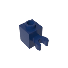 Brick Special 1 x 1 with Clip Vertical [Thick U Clip, Solid Stud] #60475 Brick Special 1 x 1 with Clip Vertical [Thick U Clip, Solid Stud] #60475 - 55-Dark Blue Lego Block Sets Alternative
