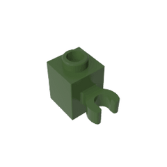 Brick Special 1 x 1 with Clip Vertical [Thick U Clip, Solid Stud] #60475 Brick Special 1 x 1 with Clip Vertical [Thick U Clip, Solid Stud] #60475 - 41-Tarmac Lego Block Sets Alternative