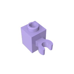 Brick Special 1 x 1 with Clip Vertical [Thick U Clip, Solid Stud] #60475 Brick Special 1 x 1 with Clip Vertical [Thick U Clip, Solid Stud] #60475 - 63-Lavender Lego Block Sets Alternative