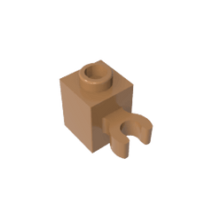 Brick Special 1 x 1 with Clip Vertical [Thick U Clip, Solid Stud] #60475 Brick Special 1 x 1 with Clip Vertical [Thick U Clip, Solid Stud] #60475 - 84-Medium Dark Flesh Lego Block Sets Alternative