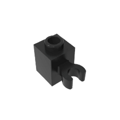 Brick Special 1 x 1 with Clip Vertical [Thick U Clip, Solid Stud] #60475 Brick Special 1 x 1 with Clip Vertical [Thick U Clip, Solid Stud] #60475 - 80-Black Lego Block Sets Alternative