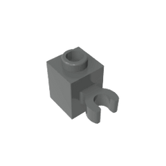Brick Special 1 x 1 with Clip Vertical [Thick U Clip, Solid Stud] #60475 Brick Special 1 x 1 with Clip Vertical [Thick U Clip, Solid Stud] #60475 - 72-Dark Bluish Gray Lego Block Sets Alternative