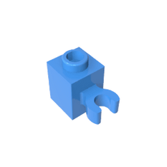 Brick Special 1 x 1 with Clip Vertical [Thick U Clip, Solid Stud] #60475 Brick Special 1 x 1 with Clip Vertical [Thick U Clip, Solid Stud] #60475 - 51-Dark Azure Lego Block Sets Alternative