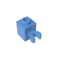 Brick Special 1 x 1 with Clip Vertical [Thick U Clip, Solid Stud] #60475 Brick Special 1 x 1 with Clip Vertical [Thick U Clip, Solid Stud] #60475 - 52-Medium Blue Lego Block Sets Alternative