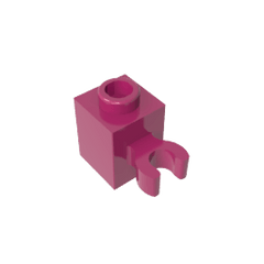 Brick Special 1 x 1 with Clip Vertical [Thick U Clip, Solid Stud] #60475 Brick Special 1 x 1 with Clip Vertical [Thick U Clip, Solid Stud] #60475 - 13-Magenta Lego Block Sets Alternative
