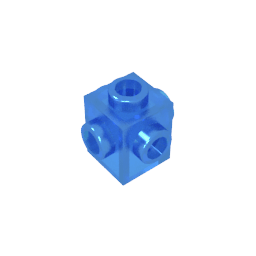 Brick Special 1 x 1 Studs on 4 Sides #4733 Brick Special 1 x 1 Studs on 4 Sides #4733 - 150-Trans Dark Blue Lego Block Sets Alternative