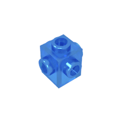 Brick Special 1 x 1 Studs on 4 Sides #4733 Brick Special 1 x 1 Studs on 4 Sides #4733 - 150-Trans Dark Blue Lego Block Sets Alternative