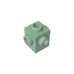 Brick Special 1 x 1 Studs on 4 Sides #4733 Brick Special 1 x 1 Studs on 4 Sides #4733 - 48-Sand Green Lego Block Sets Alternative