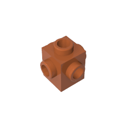 Brick Special 1 x 1 Studs on 4 Sides #4733 Brick Special 1 x 1 Studs on 4 Sides #4733 - 83-Dark Orange Lego Block Sets Alternative