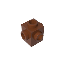 Brick Special 1 x 1 Studs on 4 Sides #4733 Brick Special 1 x 1 Studs on 4 Sides #4733 - 81-Reddish Brown Lego Block Sets Alternative