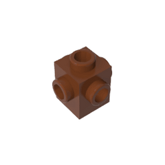 Brick Special 1 x 1 Studs on 4 Sides #4733 Brick Special 1 x 1 Studs on 4 Sides #4733 - 81-Reddish Brown Lego Block Sets Alternative