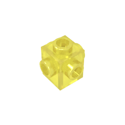 Brick Special 1 x 1 Studs on 4 Sides #4733 Brick Special 1 x 1 Studs on 4 Sides #4733 - 130-Trans Yellow Lego Block Sets Alternative