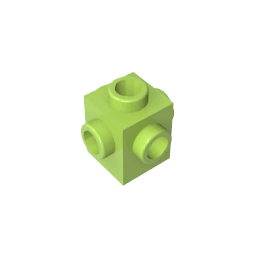 Brick Special 1 x 1 Studs on 4 Sides #4733 Brick Special 1 x 1 Studs on 4 Sides #4733 - 42-Lime Lego Block Sets Alternative