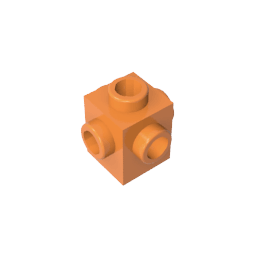 Brick Special 1 x 1 Studs on 4 Sides #4733 Brick Special 1 x 1 Studs on 4 Sides #4733 - 21-Orange Lego Block Sets Alternative