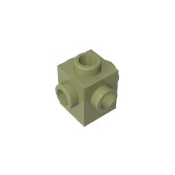 Brick Special 1 x 1 Studs on 4 Sides #4733 Brick Special 1 x 1 Studs on 4 Sides #4733 - 49-Olive Green Lego Block Sets Alternative