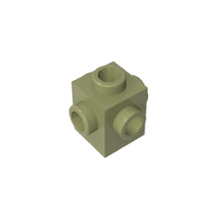 Brick Special 1 x 1 Studs on 4 Sides #4733 Brick Special 1 x 1 Studs on 4 Sides #4733 - 49-Olive Green Lego Block Sets Alternative