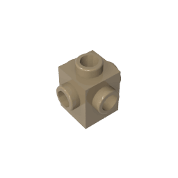 Brick Special 1 x 1 Studs on 4 Sides #4733 Brick Special 1 x 1 Studs on 4 Sides #4733 - 34-Dark Tan Lego Block Sets Alternative