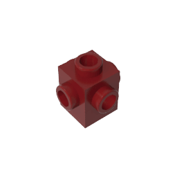 Brick Special 1 x 1 Studs on 4 Sides #4733 Brick Special 1 x 1 Studs on 4 Sides #4733 - 14-Dark Red Lego Block Sets Alternative