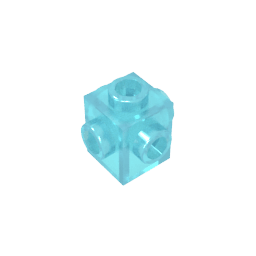 Brick Special 1 x 1 Studs on 4 Sides #4733 Brick Special 1 x 1 Studs on 4 Sides #4733 - 152-Trans Light Blue Lego Block Sets Alternative