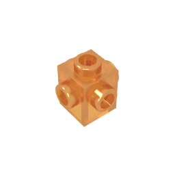 Brick Special 1 x 1 Studs on 4 Sides #4733 Brick Special 1 x 1 Studs on 4 Sides #4733 - 120-Trans Orange Lego Block Sets Alternative