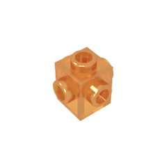 Brick Special 1 x 1 Studs on 4 Sides #4733 Brick Special 1 x 1 Studs on 4 Sides #4733 - 120-Trans Orange Lego Block Sets Alternative