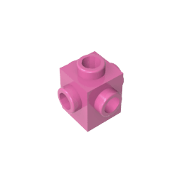 Brick Special 1 x 1 Studs on 4 Sides #4733 Brick Special 1 x 1 Studs on 4 Sides #4733 - 12-Dark Pink Lego Block Sets Alternative