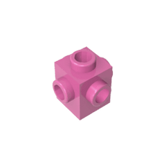Brick Special 1 x 1 Studs on 4 Sides #4733 Brick Special 1 x 1 Studs on 4 Sides #4733 - 12-Dark Pink Lego Block Sets Alternative