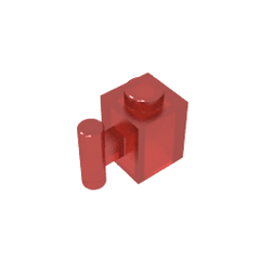 Brick Special 1 x 1 with Handle #2921 Brick Special 1 x 1 with Handle #2921 - 110-Trans Red Lego Block Sets Alternative